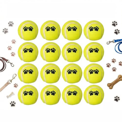 WIYETY 12 Stück Tennisbälle für Hunde: Vielseitig einsetzbar Tennis Balls Dog, Mini-Tennisball für Kleine Hunde Haustiertraining und Spiel, Interaktive Hundespielzeugbälle Passendfür Innen- und Außenb
