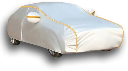 Car Cover for Jaguar XF,(2011-2014),Custom Car Cover with Driver Side Zipper, Full Coverage Reflective Strips, Windproof and Bird Dropping Resistant