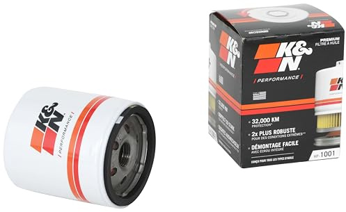 K&N Ölfilter - Patrone 76x79mm kompatibel mit Chevrolet, Pontiac, Saab, Buick, Oldsmobile, GMC (HP-1001) Weiß | Kompatibel mit: BUICK CENTURY Coupe, CENTURY Kombi, CENTURY Kombi, CENTURY Stufenheck, ELECTRA, LESABRE, PARK AVENUE, REGAL