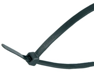 100x Black Outdoor Cable Zip Ties/Fasteners – 400mm x 5mm Strong Tough Durable Plastic – Secure Tidy/Tides Wrap Short Loops - Lead - Loops
