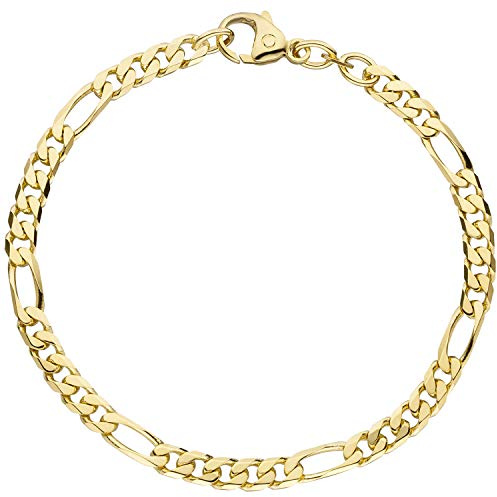 Jobo Herren Figaro-Armband aus 14 Karat 585 Gold 4,4 mm x 1,5 mm