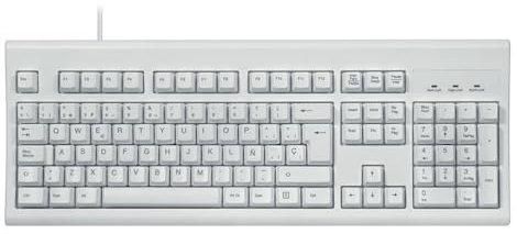 Perixx PERIBOARD-106 USB Keyboard - High Performance - Curved High Keys - Full-Size with Numeric Keypad - Black - QWERTY English