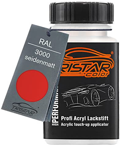 TRISTARcolor RAL 3000 Feuerrot seidenmatt Lackstift 50 ml schnelltrocknend