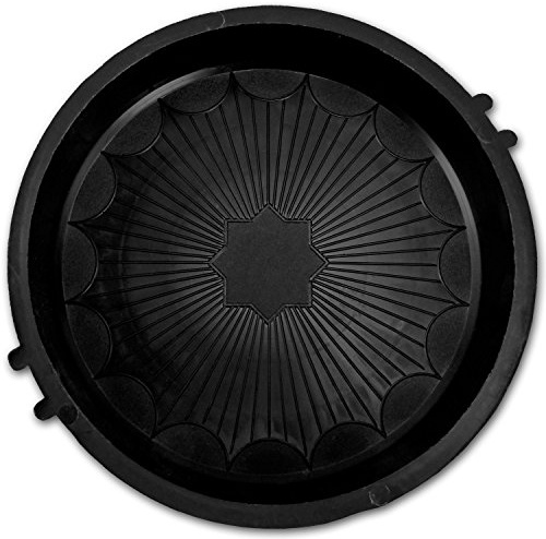 @tec Betonform Schalungsform Gießform Plastikformen für Beton, Terrassenplatte - Trittsteinplatte - Gehwegplatte - Trittplatte - Trittstein Kreis mit Stern ca 24,5cm