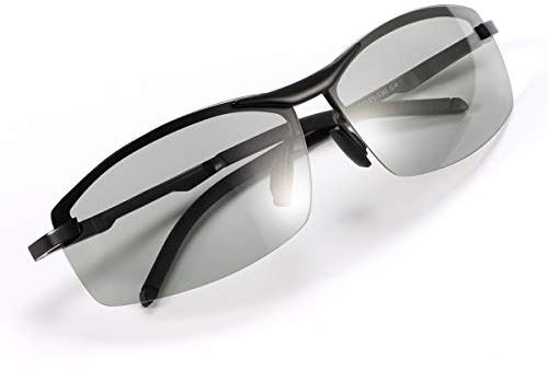MIRYEA Herren Photochromatisch Sportbrille Polarisiert Sonnenbrille UVA UVB Brillen