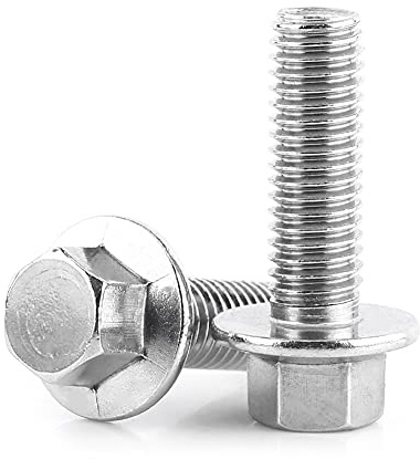 10 Stück Sechskant-Flanschschrauben-Kit Edelstahl SS304 16mm Sechskant Kopf Flansch Schrauben (M8x16)