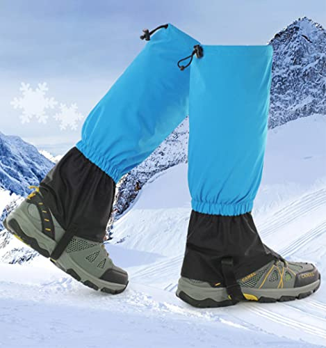 IBLUELOVER Kids Leg Gaiters Hiking Gaiters Waterproof Adjustable Snow Gaiters Windproof Shoe Boot Gaiters Leg Cover for kids 3-15 Years Hiking Skiing Climbing Walking Backpacking Hunting Outdoor