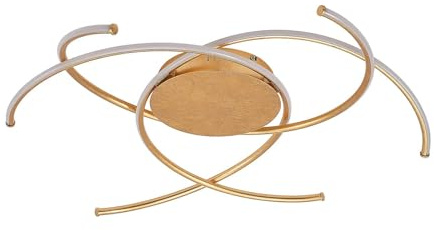 Lindby LED Deckenleuchte Yareli dimmbar (Modern) in Gold/Messing aus Metall (3 flammig,) - Lampe Deckenlampe Wohnzimmerleuchte