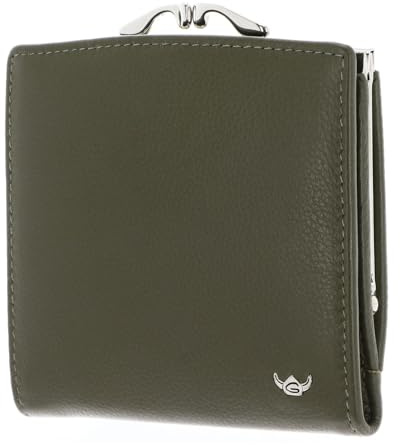 Golden Head Leder Geldbörse Madrid RFID Protect Bügelbörse 2049 Oliv olivgrün