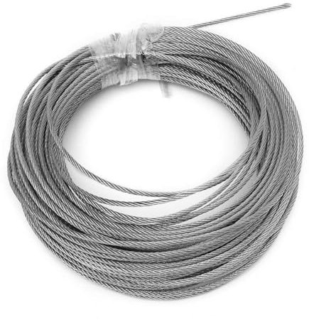 Drahtseil 3mm 4mm 304 Edelstahl Drahtseil Weiches Angelhebekabel 7 * 7 Wäscheleine 1-25M Draht Seil (Size : 3mm, Color : 5M)
