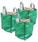 Garden Waste Bags with Handles (Pack of 3) 120 Litres Heavy Duty with Bottom Tip Handle - Reusable Garden Green Woven PP Sacks - Industrial Fabric Bag for Plant Waste Grass Leaves (3)