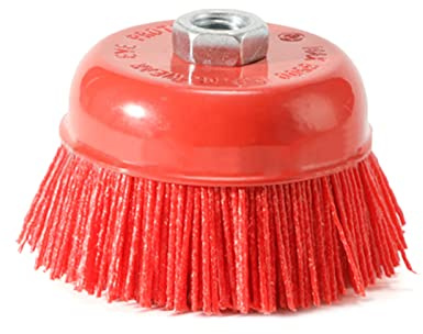 BYUTFA Spazzola Industriale 1PC 100 Millimetri M14 Tazza di Nylon Spazzola Abrasiva Ruota P80 Mucchio Polimero Abrasivo Smerigliatrice Strumento 3 4 5
