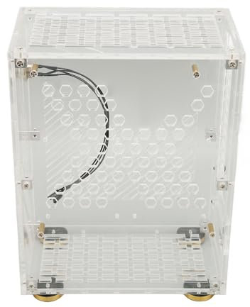Caja de Computadora ITX, Caja de PC Micro ITX de 4,3 L, Diseño Hueco, Panel Transparente Acrílico Sólido para SSD de 2,5 Pulgadas (Transparente)