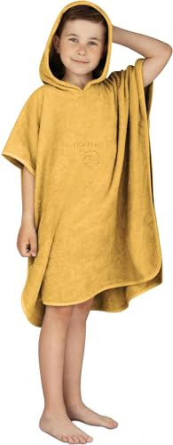 normani Kinder-Badeponcho Strandponcho - Handtuch-Poncho aus 100% natürlicher Bio-Baumwolle Handtuch Cape Badetuch mit Kapuze für Jungen und Mädchen 2-13 Jahre