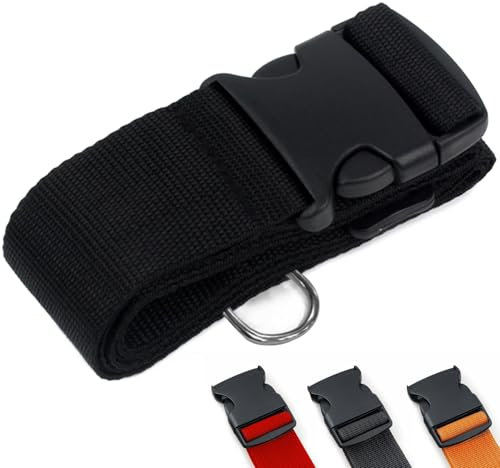 Imbsinvncy Car Seat Belt Strap to Suitcase, Car Seat Travel Strap with Heavy Duty Metal Buckle, Fixing Baby Car Seat to Luggage, Safe Travel Solution for Transport (Black)