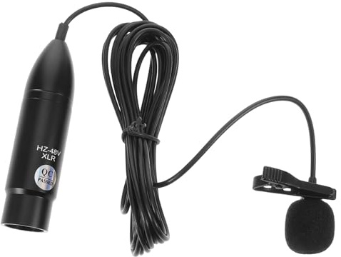 ULDIGI Microfono Lavalier Xlr a 3 Pin, Microfono a Clip da Colletto in Metallo, Leggero e Portatile per Discorsi e Dirette