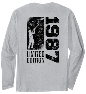 Tontauben Jahrgang 1987 geboren Geburtstag Tontaubenschießen Langarmshirt