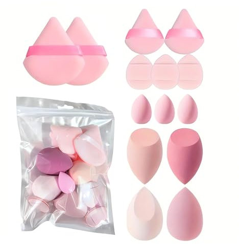 RTRTGS 14pcs Spugna per sfumare il trucco, set di spugne per il trucco - Spugnetta di bellezza per trucco per fondotinta | Blender in spugna Bellezza Morbida per fondotinta liquido, correttore