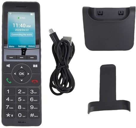 Pissente 4G LTE VoIP Telefono Senza Fili, Schermo a Colori da 2,4 Pollici, Batteria 1600mAh, SIM, Account SIP, BT, WiFi, Adatto per Casa e Ufficio