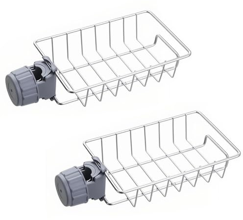 KIRZAX Mensola Doccia senza Foratura, 2 Porta Sapone per Doccia, Porta Bagnoschiuma,Portaoggetti Doccia Acciaio Inossidabile, Portaoggetti per Asta da 18-25mm(Stili Casuali)