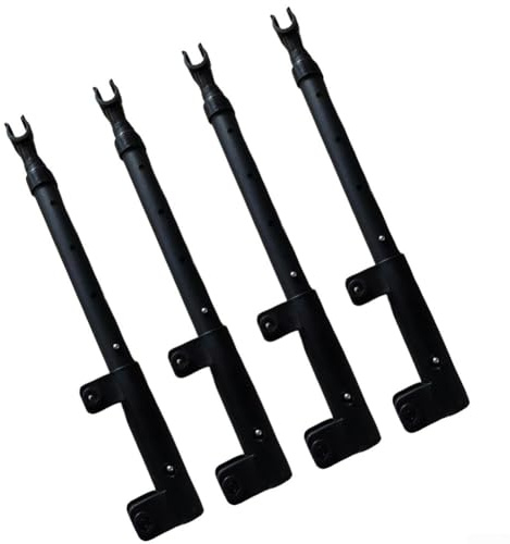 Set di 4 aste telescopiche per carrello da campeggio, con pali di sollevamento regolabili, 36, 5, 49, 8 cm, per supporto stabile da tavolo all'aperto