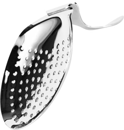 AMUSLESUR Colino da Cocktail in Acciaio Inox 304 Professionale, Accessorio da Bar Portatile per Filtrare Ghiaccio e Frutta, Strumento per Cocktail Freddi e Bevande, Forniture per Bartender