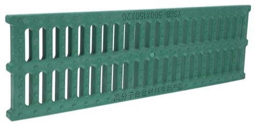 Cabilock Protector de Canalón de Plástico para Drenaje Exterior, Rejilla Rectangular para Sumideros y Sistemas de Agua Pluvial, Soporta Carga Peatonal y Vehicular en Patios