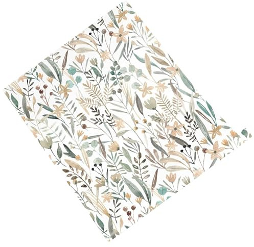 ibasenice Carta da Parati Autoadesiva Floreale 45cm X 300cm Rimovibile | Pvc Effetto Acquerello, per Ambienti Interni e Camera da Letto, Decorazione Murale Motivo Botanico