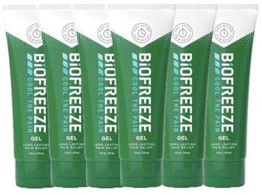 Biofreeze Cooling Gel, 118ml X 6, Muscle Soreness, Joint Relief, Pain Relief Gel, Sprains, Strains, Fast Relief, Effective Relief For Hours, Muscles, Bones And Joints, Pain and Fever