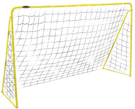 Kickmaster Premier Football Goal 6Ft - Powder Coated Steel Frame, Ultra Strong 3 ply High-Density Netting - Perfect for Outdoor Soccer Play - Ideal for Skill Development - Easy Assembly.