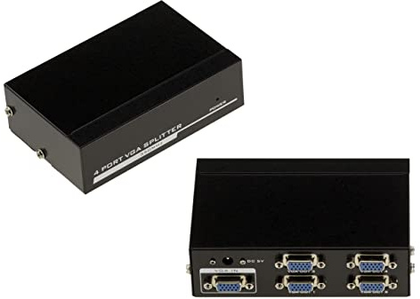 KALEA-INFORMATIQUE Splittertyp VGA-Videosplitter, der 1 Eingangsquelle identisch auf 4 gleichzeitige Ausgänge dupliziert. 350MHz Bandbreite