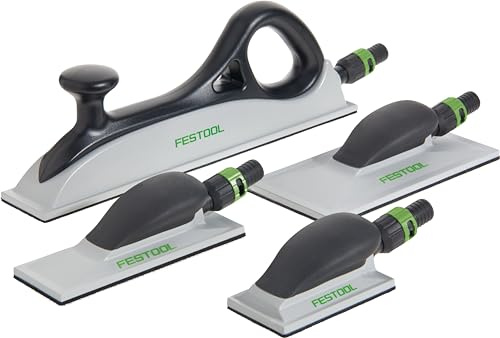Festool Handschleifklotz-Set HSK-A – 4 Größen mit Bypass-Adapter | HSK-A 80x130 / 80x200 / 80x400 / 115x226 – inkl. Schlauch-Adapter & Bypass-Adapter – Original Festool Zubehör