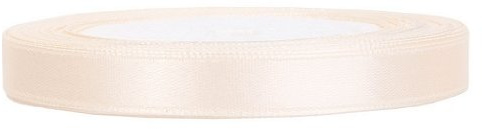 25 m Satinband Geschenkband creme champagner 6 mm breit Dekoband Antennenband Schleifenband