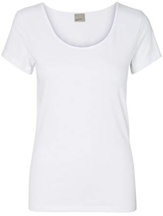 Vero Moda, Vmmaxi My Ss Soft U-Neck Noos Camiseta, Blanco (Bright White), M Para Mujer