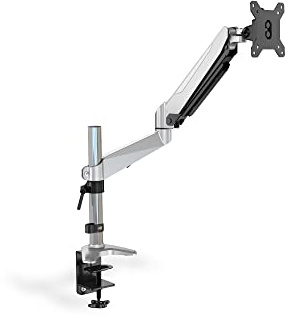 DIGITUS Monitor-Halterung Klemme & Gasdruckfeder 1 Monitor Bis 27 Zoll Bis 1x 8 kg VESA 75 & 100 Silber