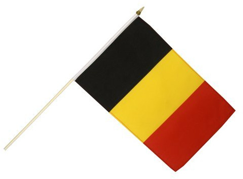 Flaggenfritze Stockflagge Belgien - 30 x 45 cm