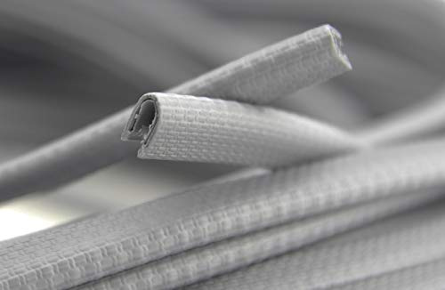 KS1-2G Kantenschutzprofil von SMI-Kantenschutzprofi - PVC Gummi Klemmprofil - Klemmbereich 1-2 mm - mit Stahleinlage - Kantenschutz - Grau - einfache Montage, selbstklemmend ohne Kleber (3 m)