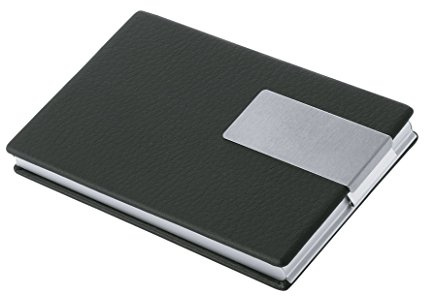 Doppelpack Wedo 2056601 Visitenkartenbox (Good Deal für Karten 90 x 57 mm) schwarz/silber (2)