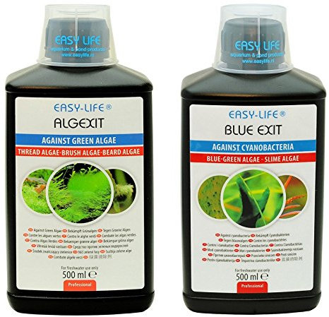Easy Life Confezione risparmio AlgExit 500 ml BlueExit 500 ml Power contro le alghe nell'acquario