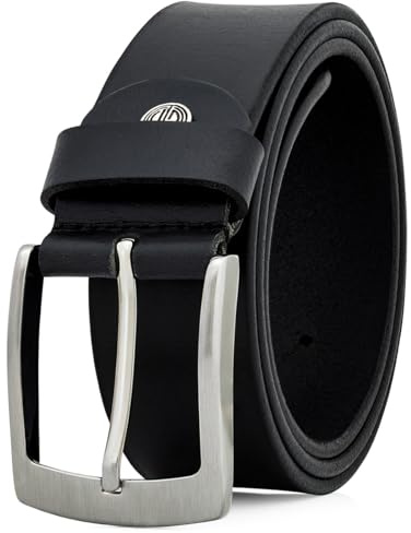 LINDENMANN Gürtel Herren Vollledergürtel aus Büffelleder, 40 mm breit, kürzbar, Gürtel, Ledergürtel, Jeans-Gürtel, XL, schwarz, Farbe/Color:schwarz, Size US/EU:Waist Size 50 IN XXXL EU 125 cm