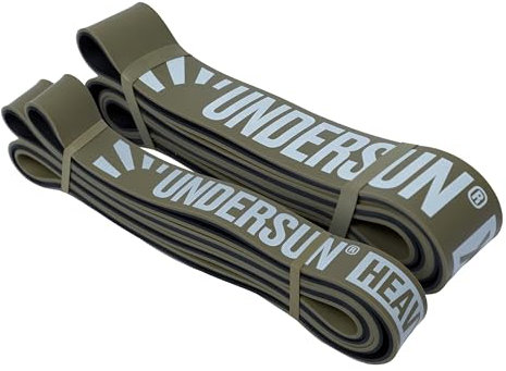Undersun Widerstandsbänder für Workout, 18,1–36,3 kg und 22,7–55 kg, 2-stufige Übungsbänder, Krafttrainingsbänder für Training, Camouflage