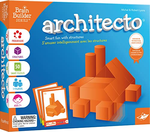 Asmodee - FoxMind | Architecto | 3D-pussel | Logikspel | Ålder: 7+ | 1 spelare | Speltid: 10min, FOXARCH02FR