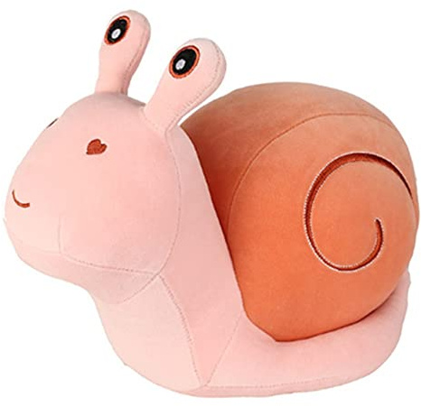 OUKEYI Peluche a forma di lumaca di lumaca, 37 cm, regalo di compleanno per bambini, colore rosa