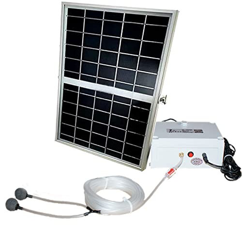 Pompa Aria Ad Energia Solare, 2600/5200mah Aeratore Laghetto Solare con Telaio in Alluminio e 1 Valvola di Ritegno, Ossigenatore Solare per Mantenere In Vita I Pesci(Size:5200mah)