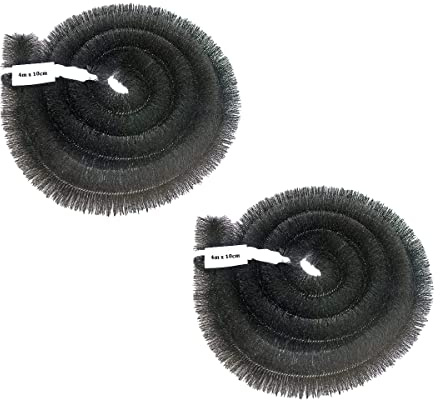 Fine Garden Gutter Brush 8 Meter x 100mm, DIY Gutter Cleaning Tools, Gutter Brush Leaf Guard with Stainless Steel Bristles, Gutter Leaf Guard to Keep Out Leaf and Moss Debris