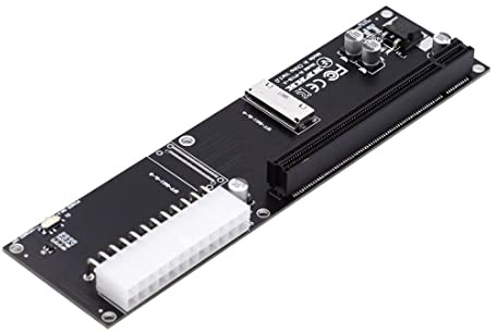 chenyang Chenyang Oculink SFF-8612 8X a PCIE X16 PCI-Express adaptador con puerto de alimentación ATX de 24 pines para tarjeta gráfica de placa base