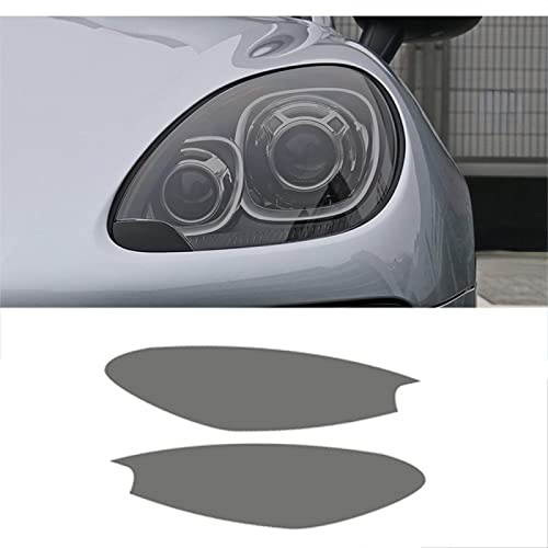 FAYTEK Pellicola Protettiva per fari Auto per Porsche Macan S Turbo 2014+, Adesivo in TPU Trasparente in Vinile Trasparente sfumato Nero fumé, 2014-2017 B
