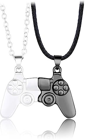 LJFEA Magnetische Halskette Game Controller Anhänger Schmuck für Paare oder Beste Freunde