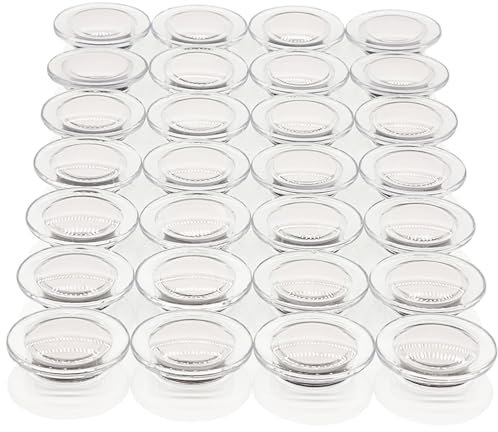 PYJLBX Magnete für Magnettafel, 28 Stück Stark, Rund Mini Klein Whiteboard Magnete für Magnetwand Pinnwand, Schule, Weiß