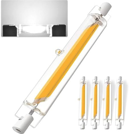 R7S LED 118mm Dimmbar, LED R7S 20W Lampen J118 200W Halogen Leuchtmittel, R7S LED 118mm Glühbirne Kaltweiß 6000K 2000LM, 360°Strahlbeleuchtung, Kein Flackern, AC 220-240V, 4er Pack